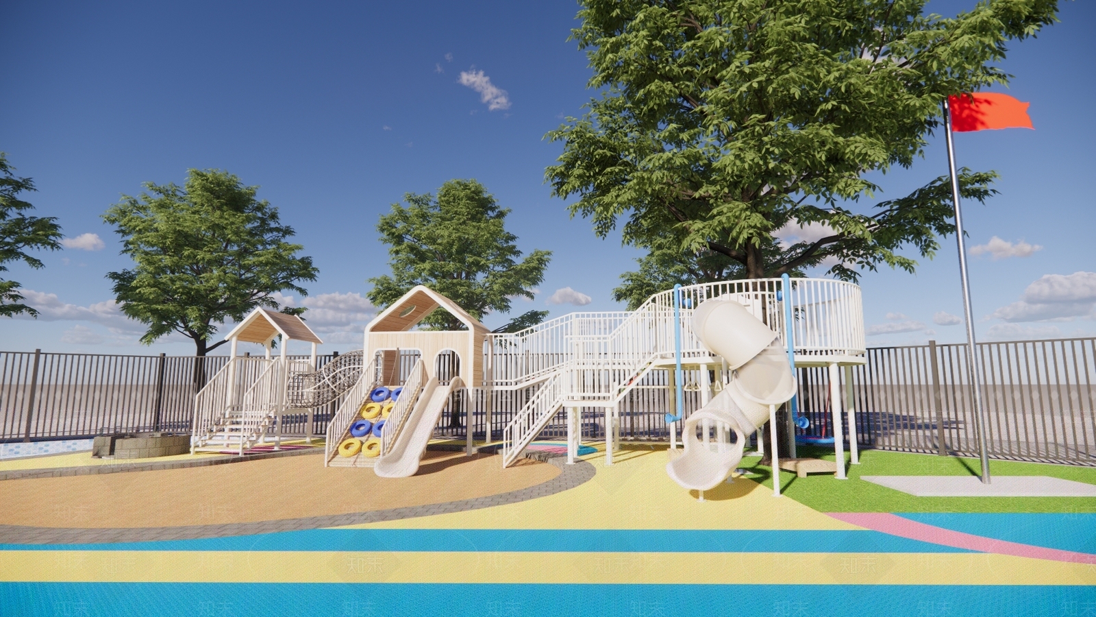 幼儿园儿童乐园SU模型下载【ID:1147021457】