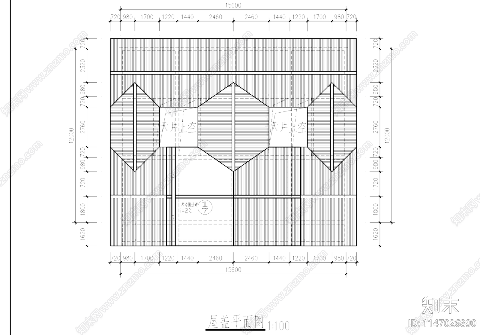 中式仿唐风古建筑民居建筑cad施工图下载【ID:1147026890】