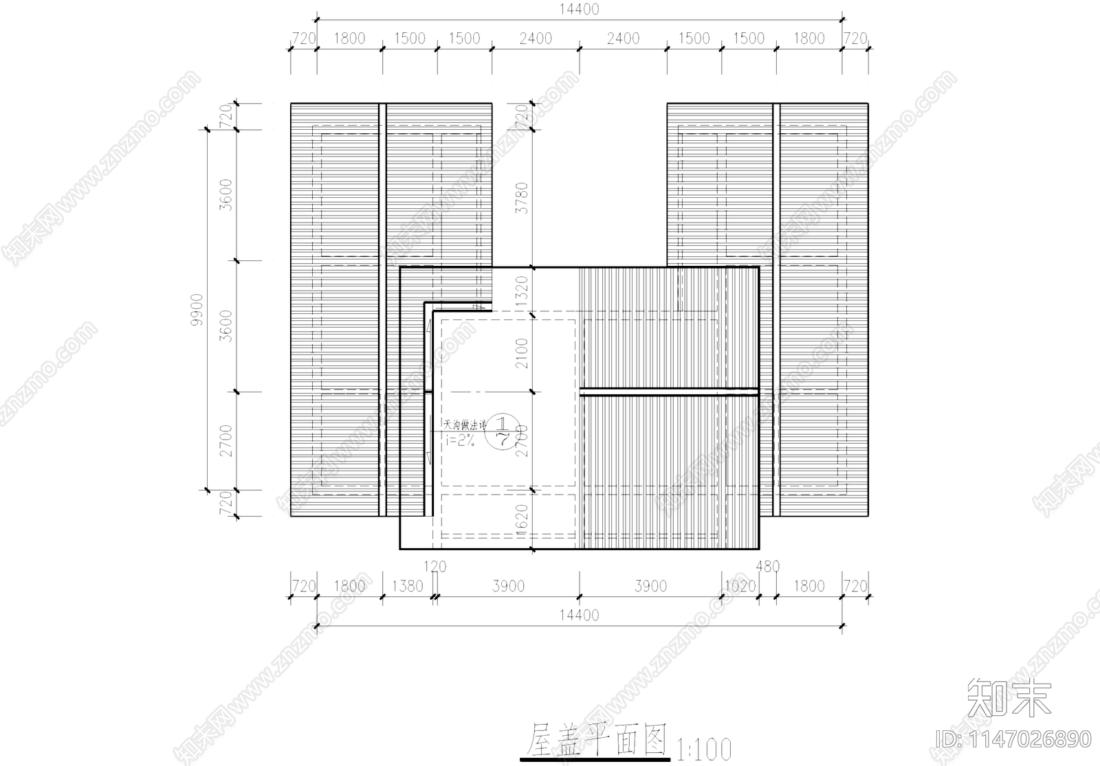 中式仿唐风古建筑民居建筑cad施工图下载【ID:1147026890】