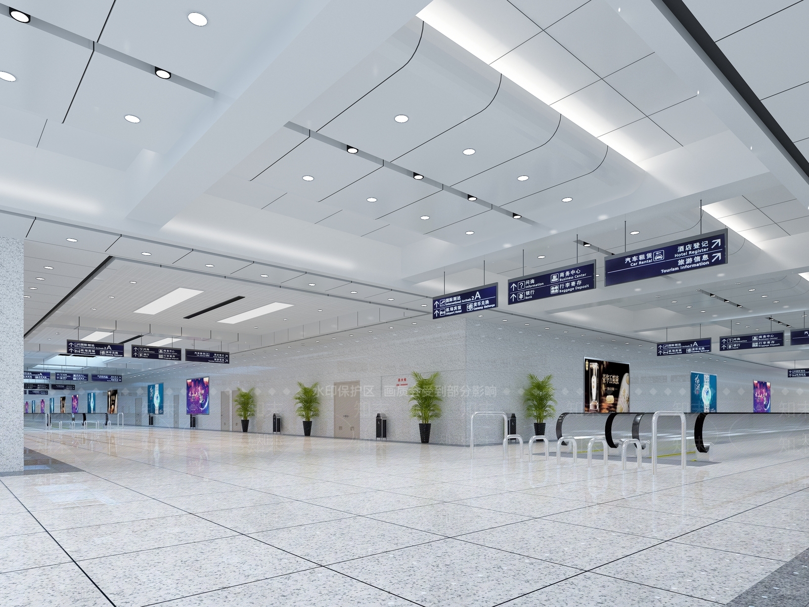 现代公共通道3D模型下载【ID:1147031009】