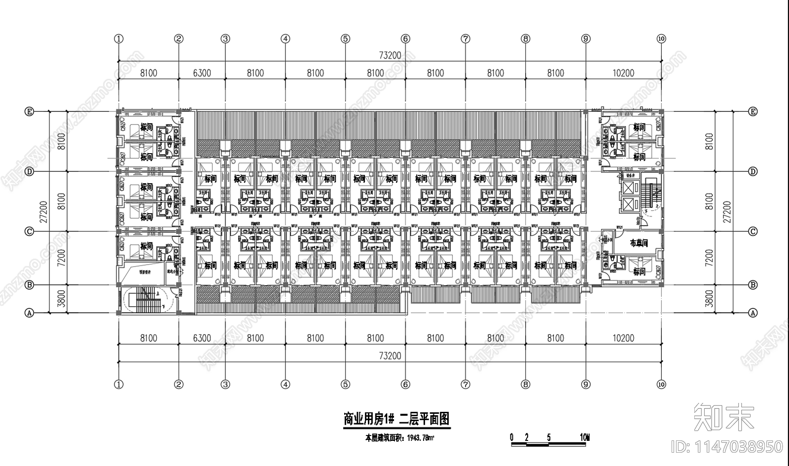 新中式沿街商业建筑cad施工图下载【ID:1147038950】