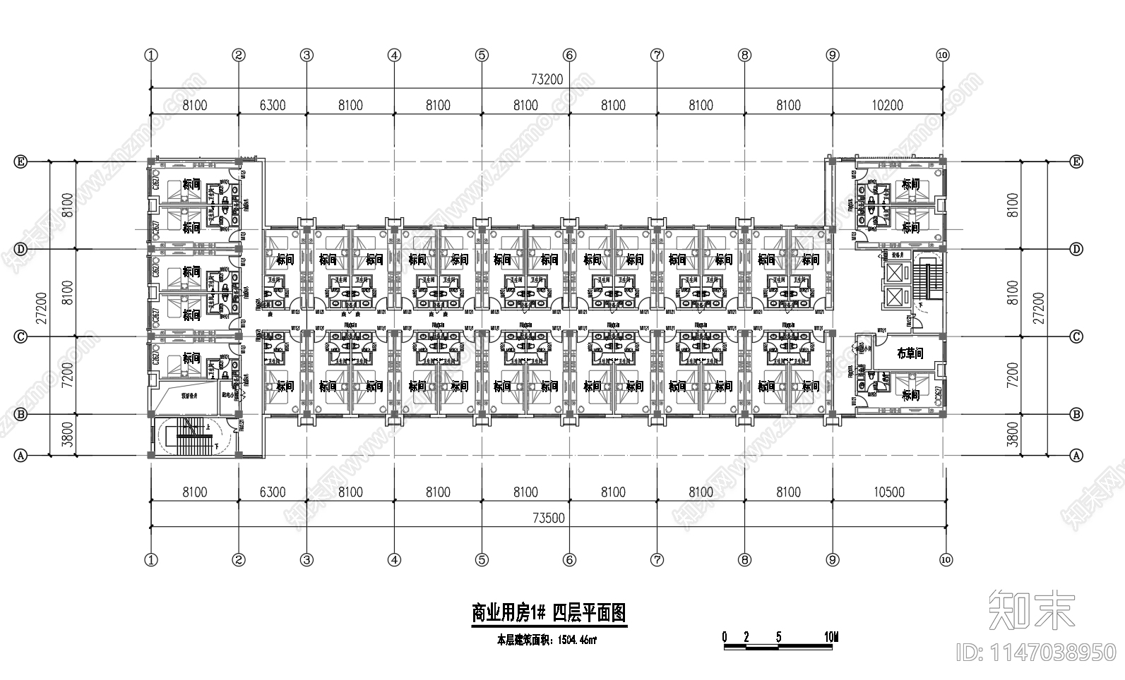 新中式沿街商业建筑cad施工图下载【ID:1147038950】