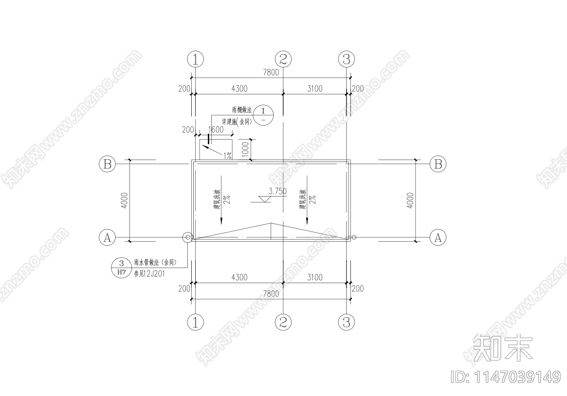 值班室天正建筑施工图下载【ID:1147039149】