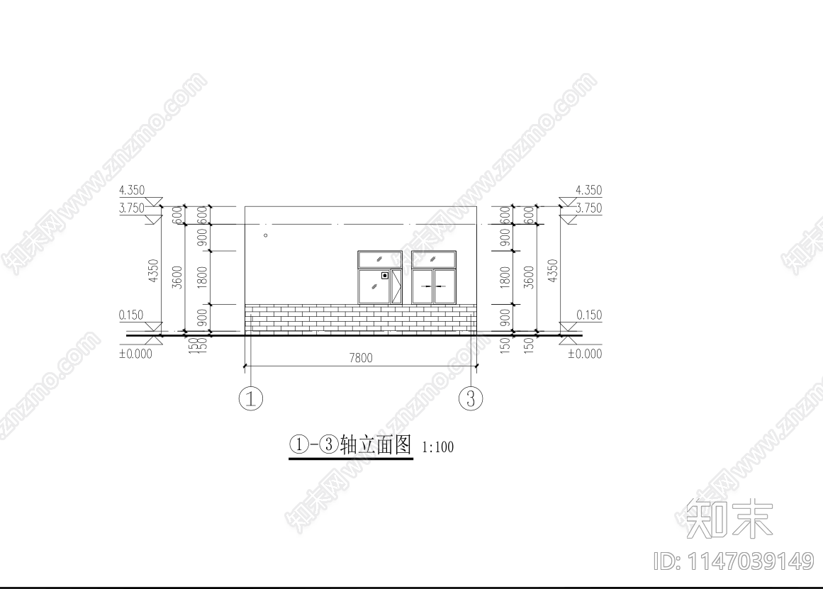 值班室天正建筑施工图下载【ID:1147039149】