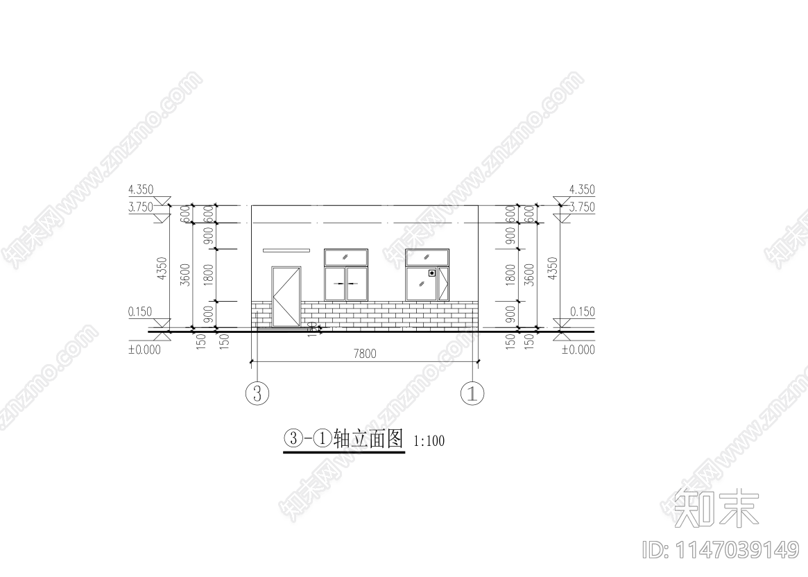 值班室天正建筑施工图下载【ID:1147039149】