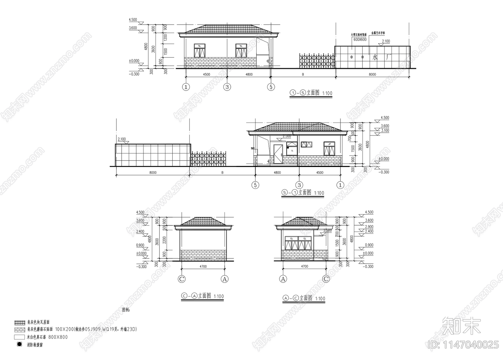 值班室建筑cad施工图下载【ID:1147040025】