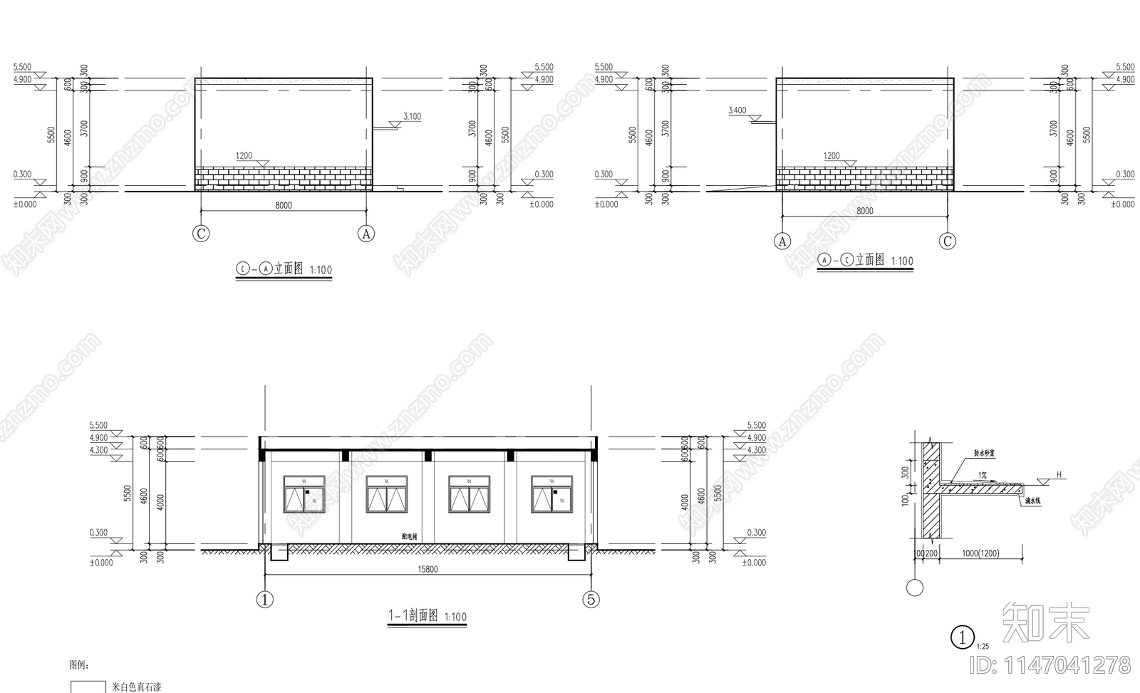 配电间天正建筑施工图下载【ID:1147041278】