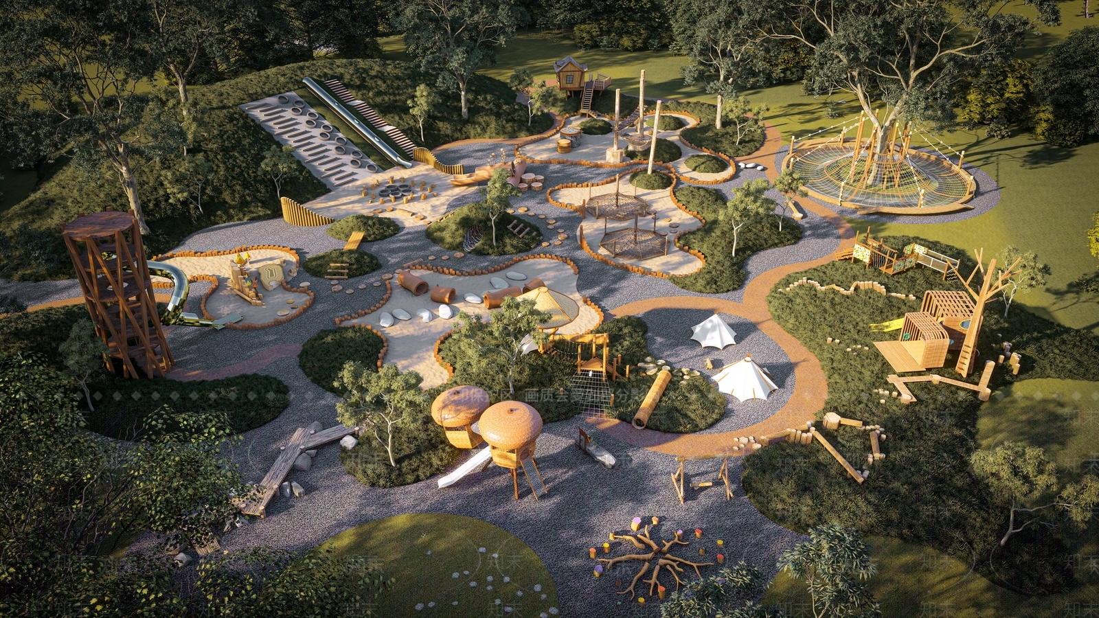 现代生态游乐区3D模型下载【ID:1147046470】