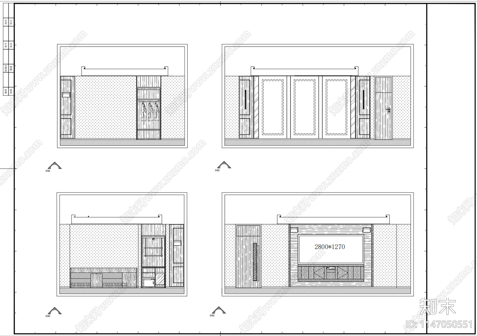 大型足浴会所室内cad施工图下载【ID:1147050551】