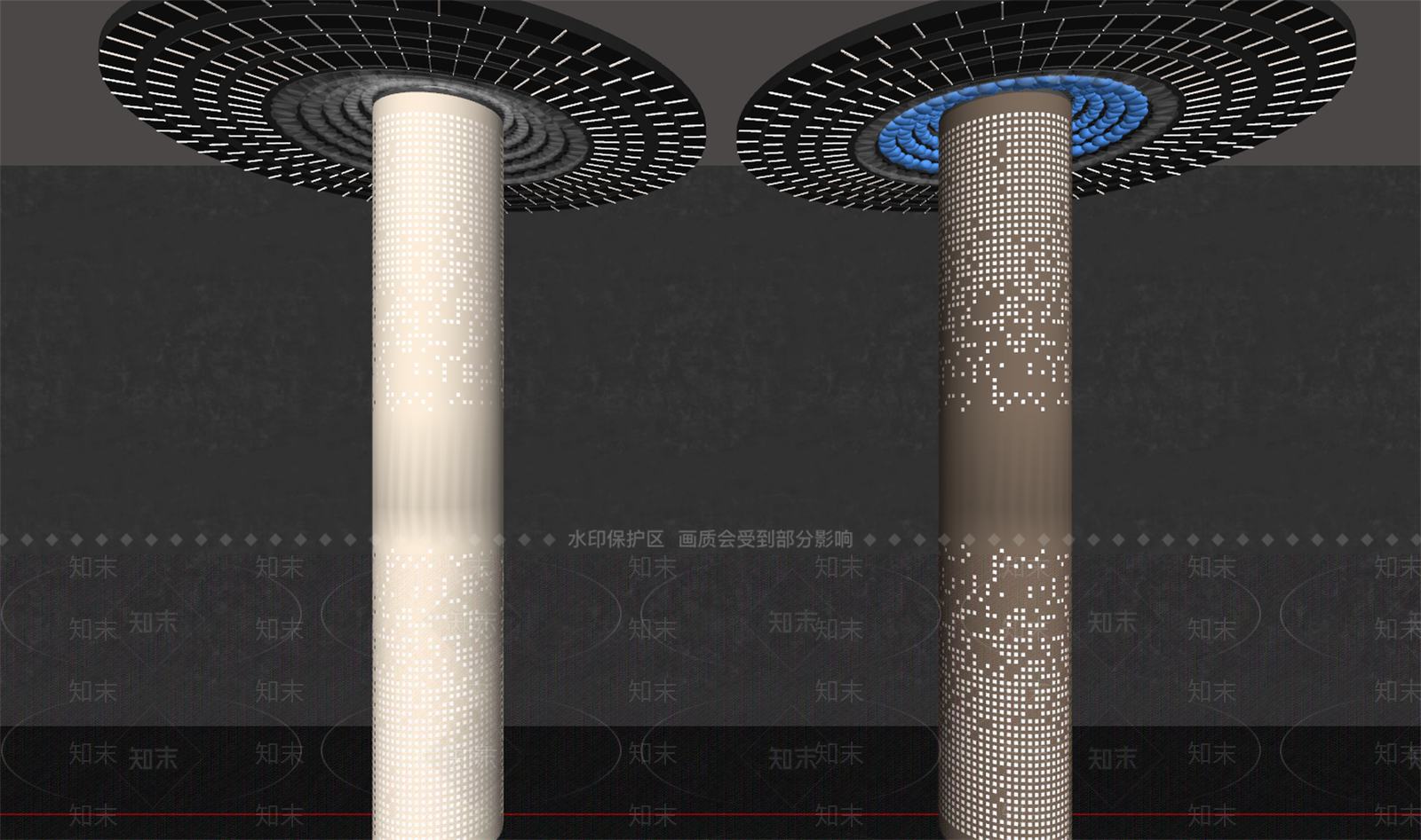 现代异形柱子SU模型下载【ID:1147059655】
