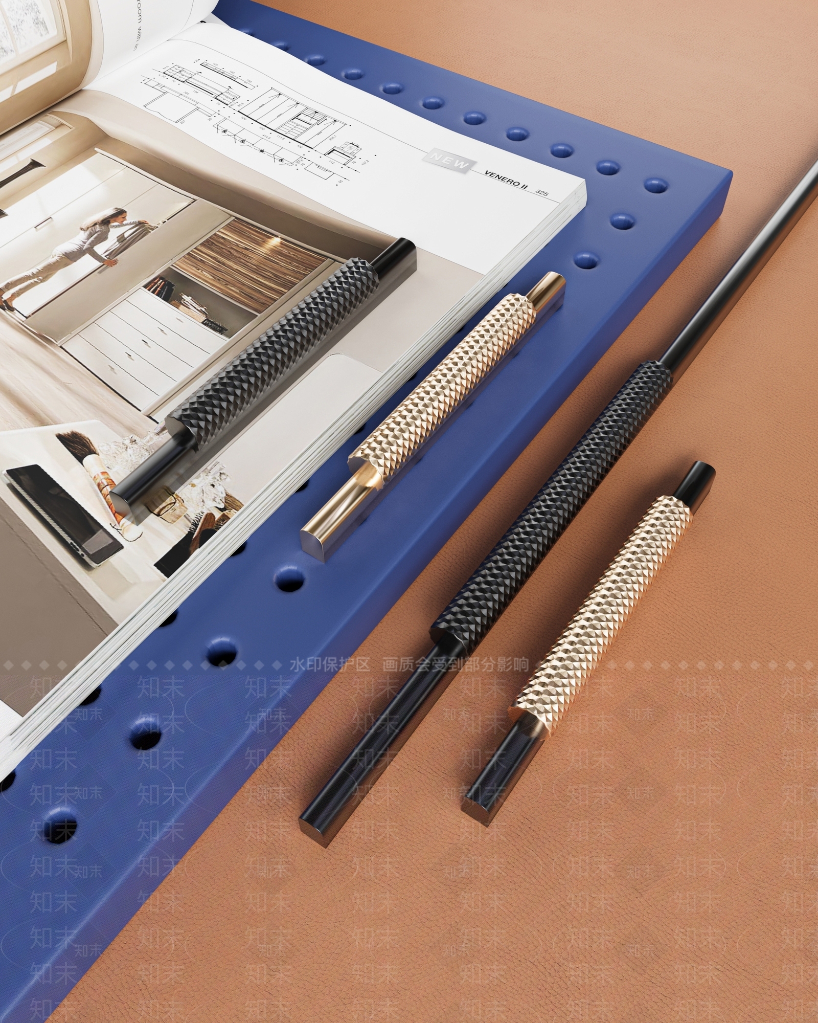 轻奢柜门拉手3D模型下载【ID:1147135668】