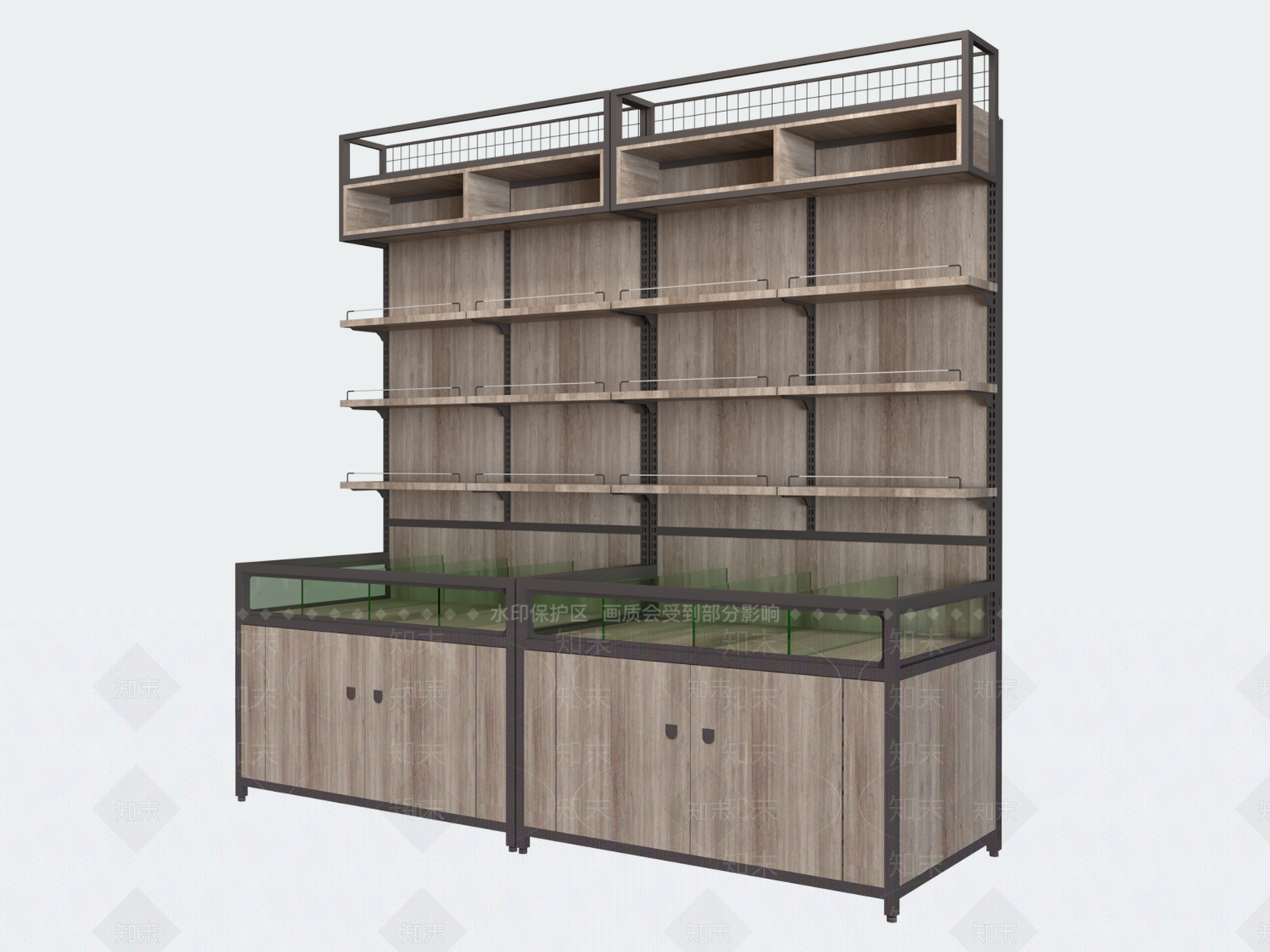 超市散装货架3D模型下载【ID:1147060870】