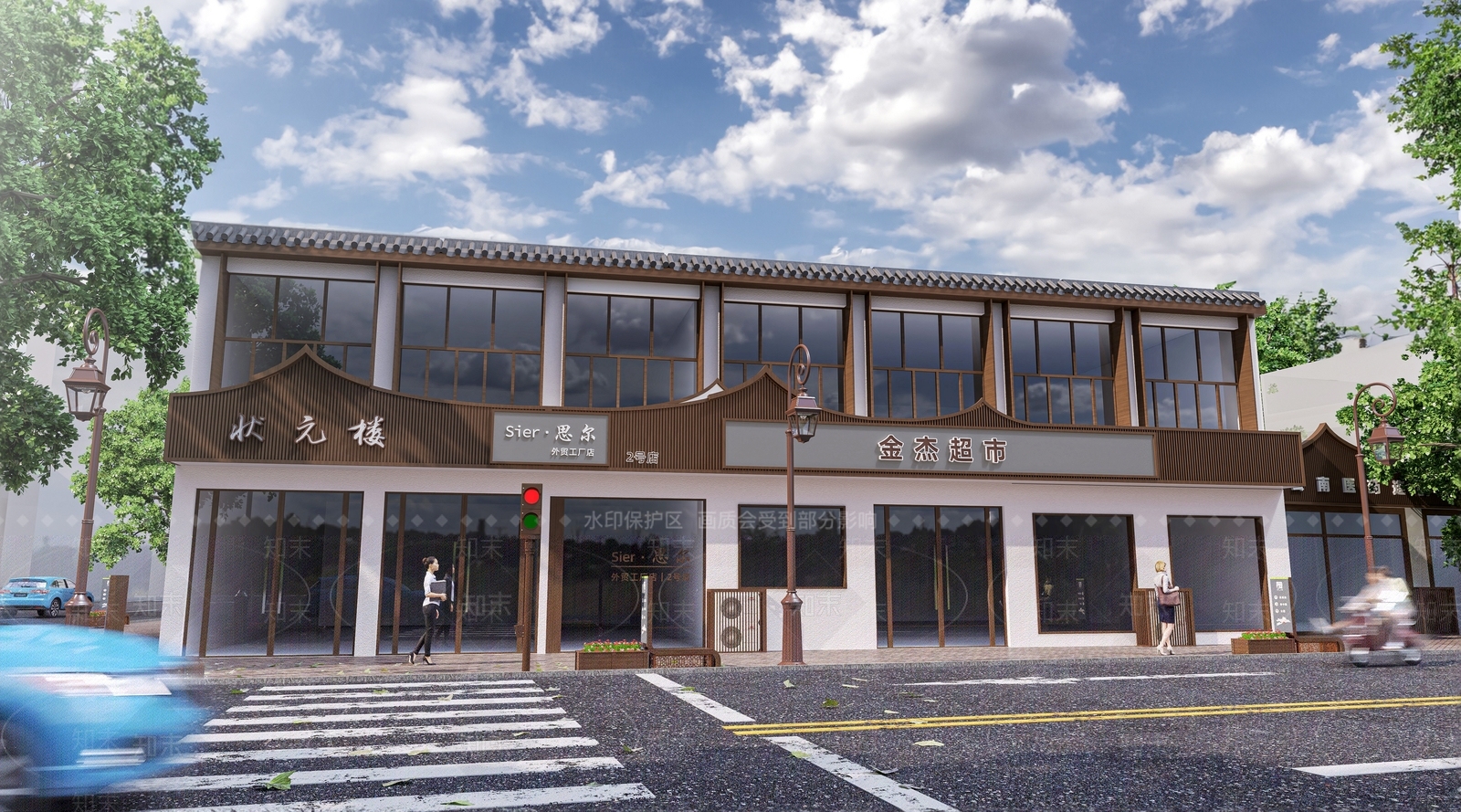 古镇门头3D模型下载【ID:1147063097】