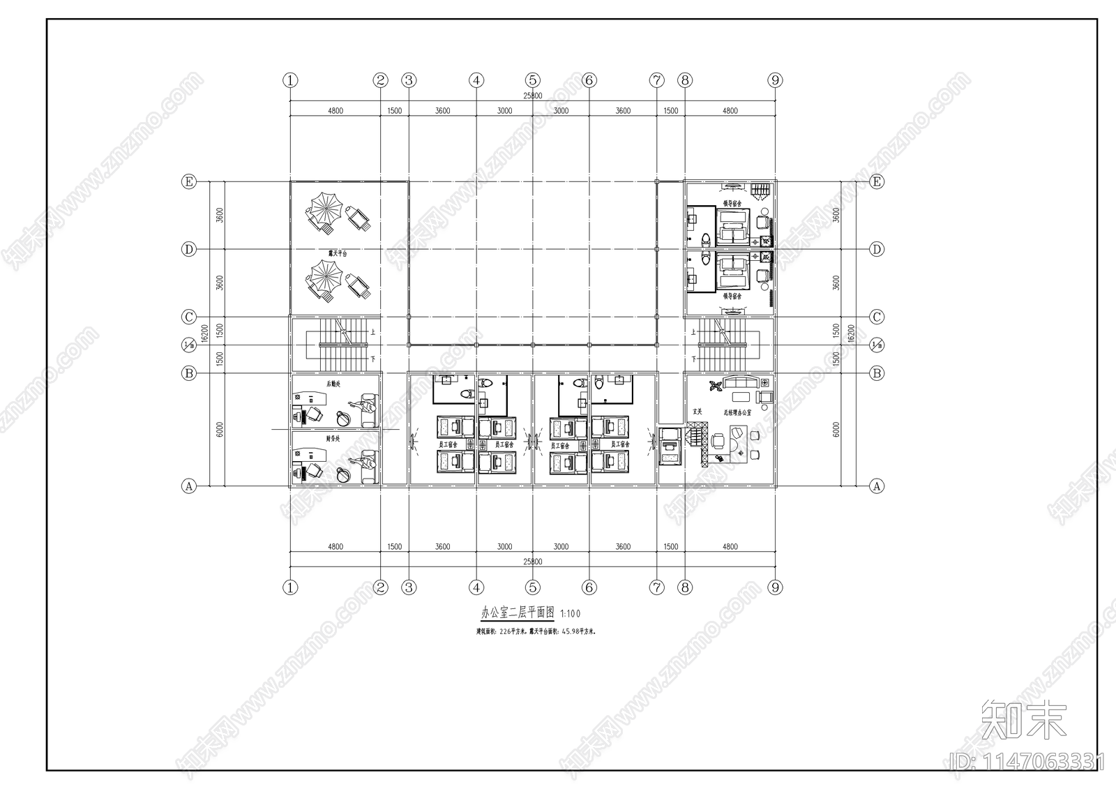 轻型木结构房子建筑施工图下载【ID:1147063331】