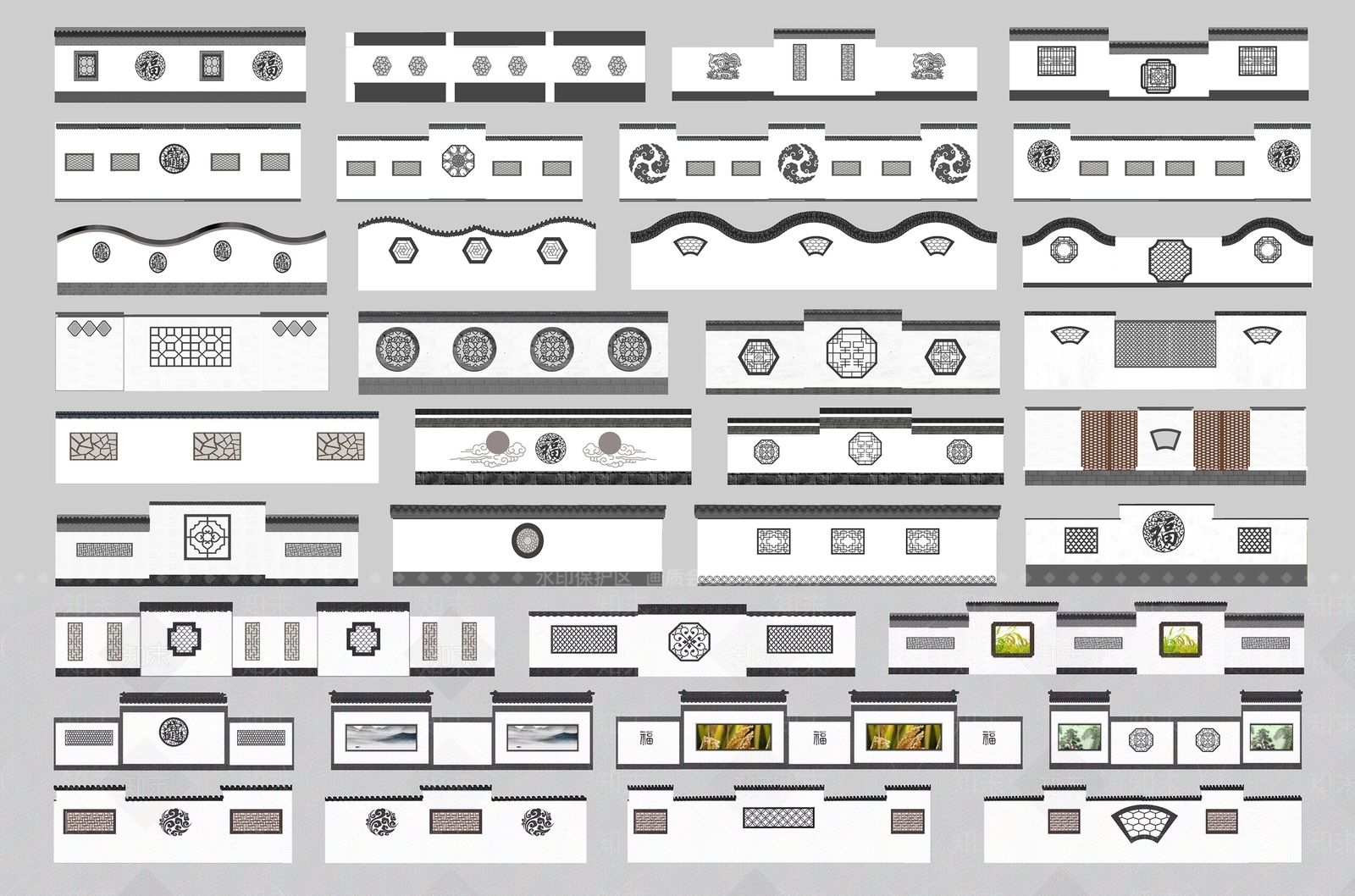 景墙SU模型精品下载_SketchUp模型_知末网