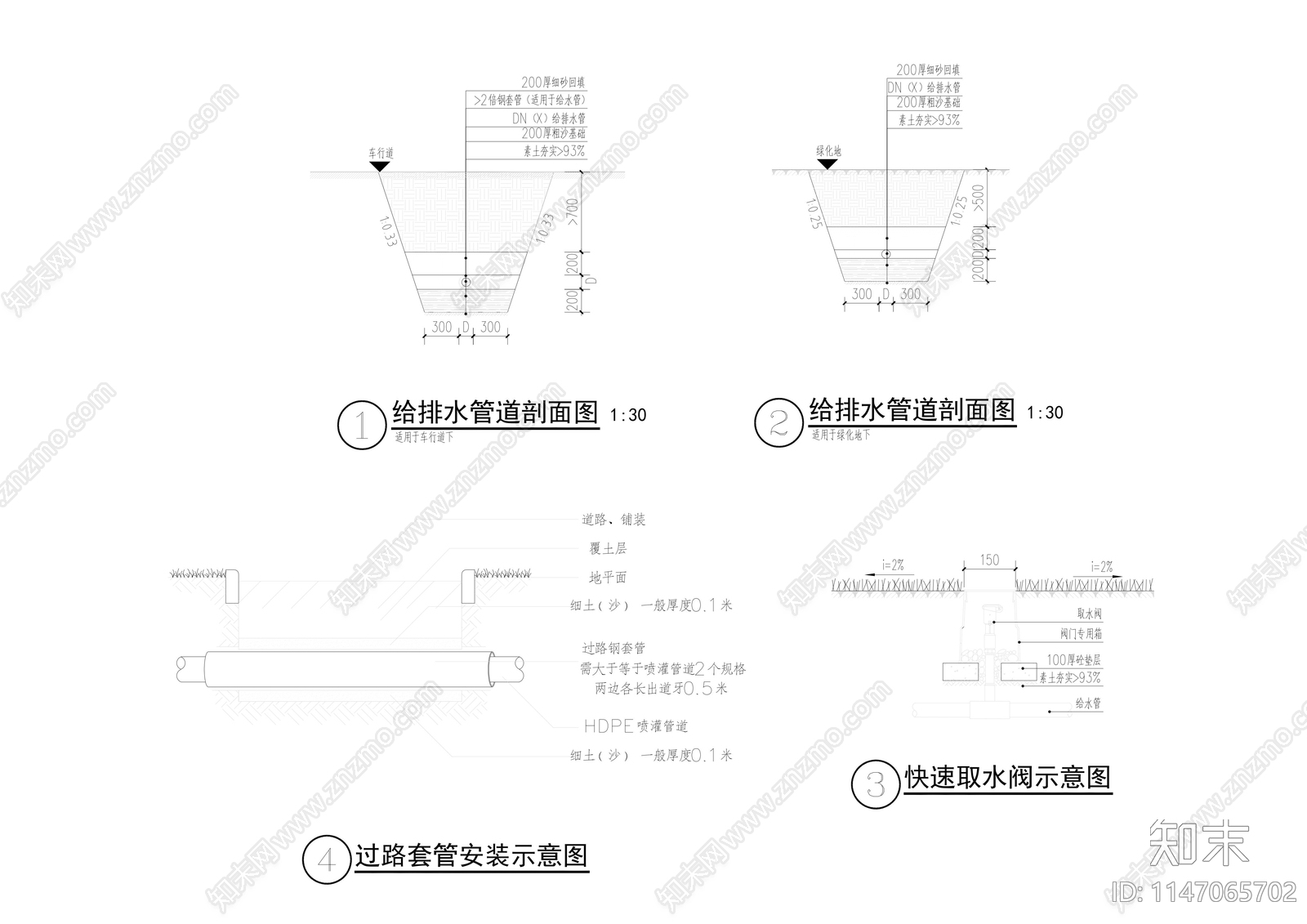 给排水节点cad施工图下载【ID:1147065702】