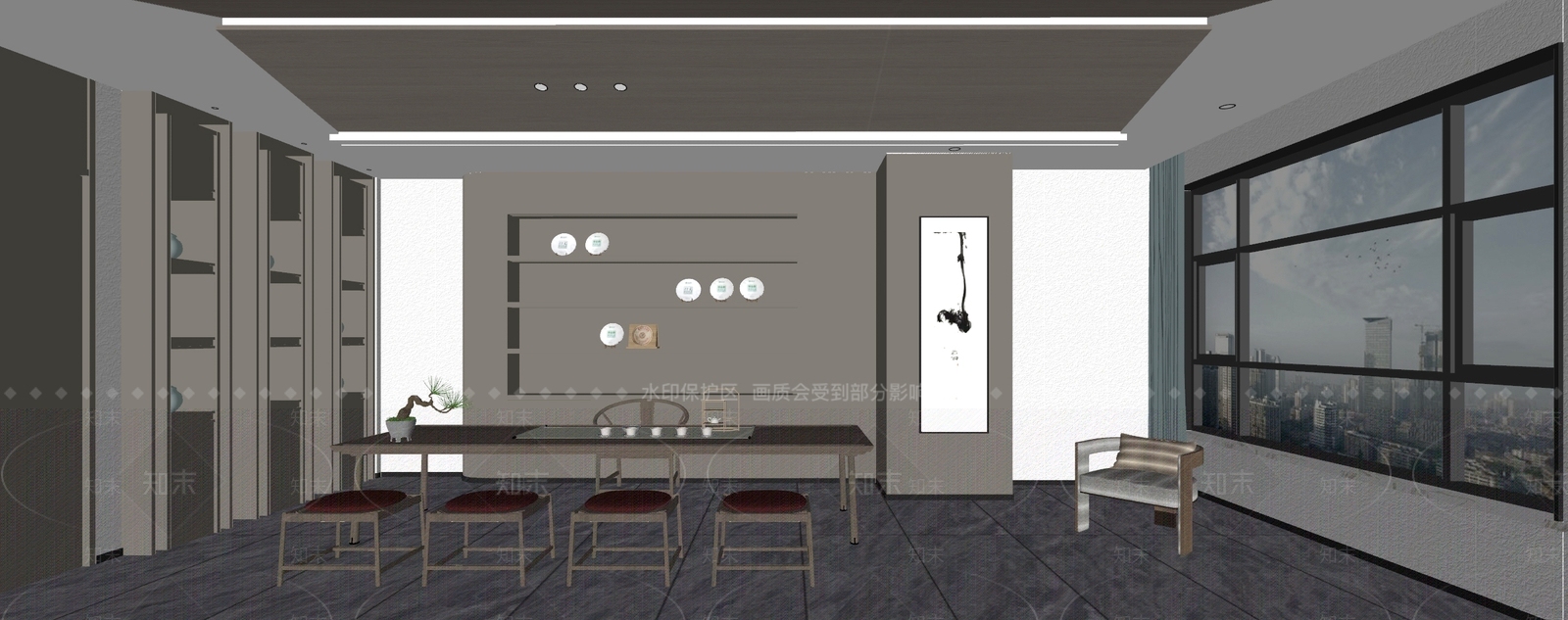 茶室包间SU模型下载【ID:1147065907】