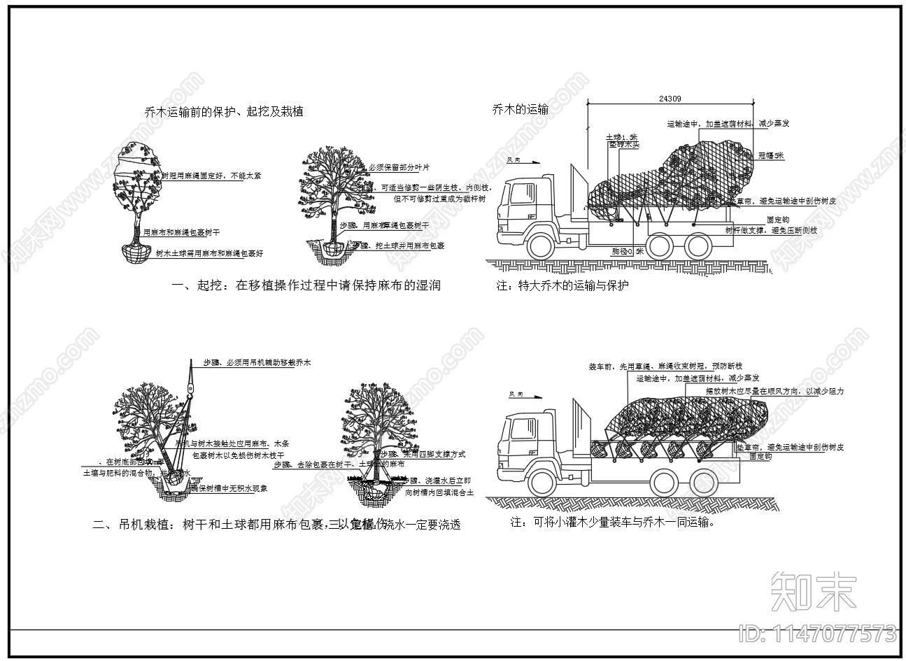 苗木绿化种植自然搭配图库施工图下载【ID:1147077573】