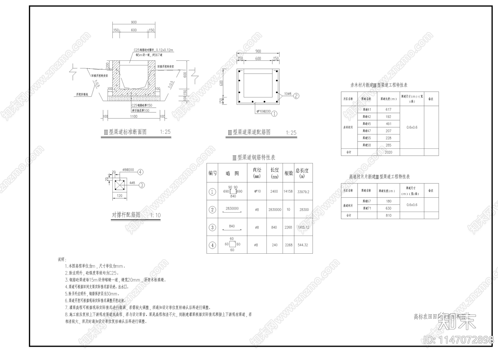 高标准农田水渠改造项目施工图下载【ID:1147072898】