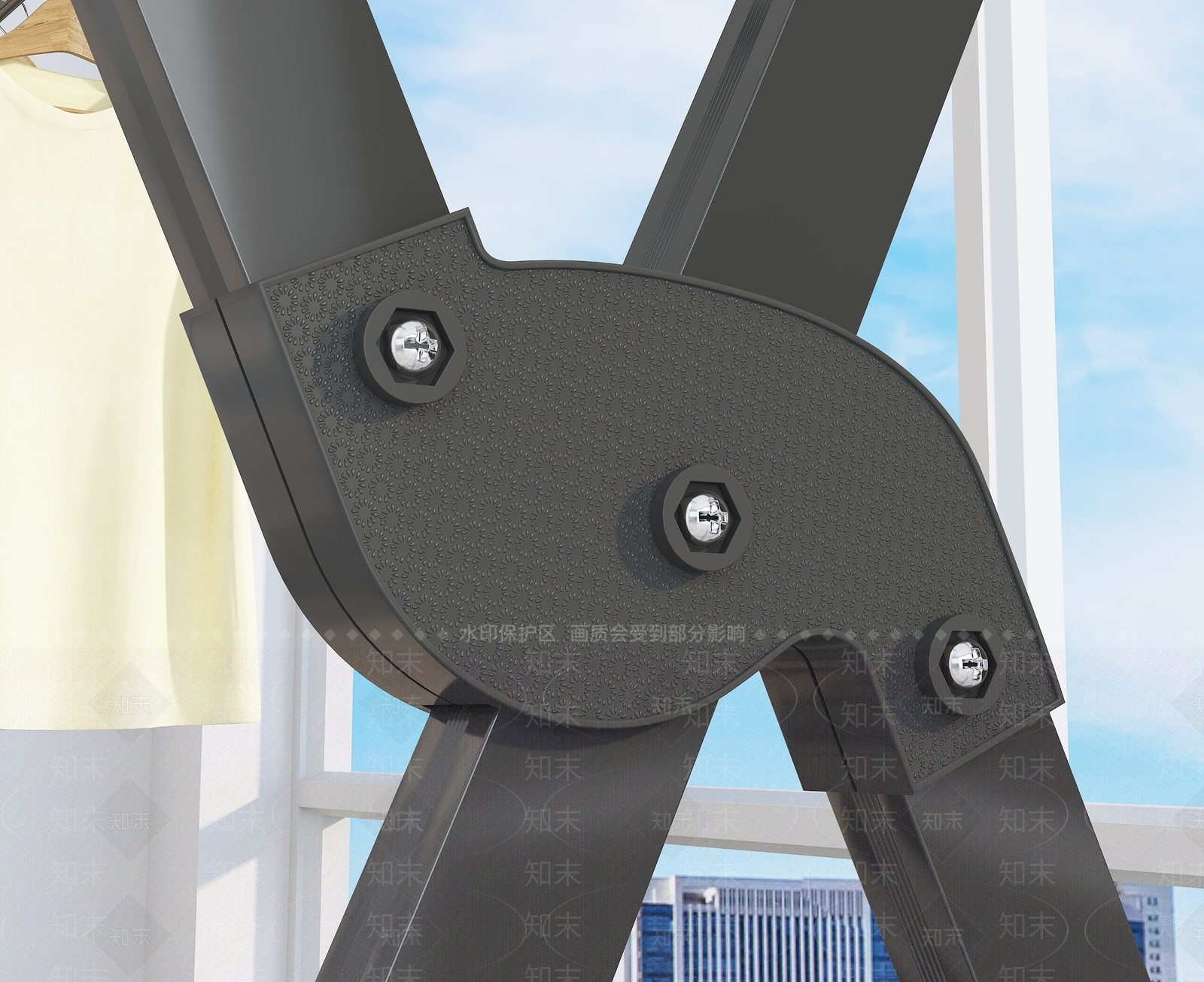 现代折叠晾衣架3D模型下载【ID:1147073925】