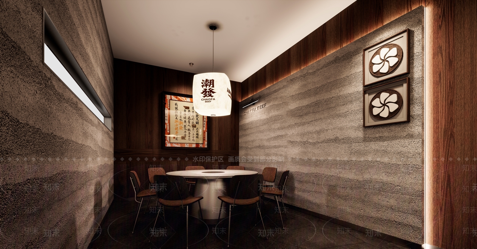 工装餐饮火锅店包间设计SU模型下载【ID:1147074679】