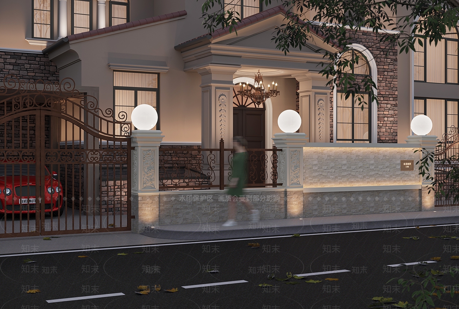 美式别墅外观3D模型下载【ID:1147079493】