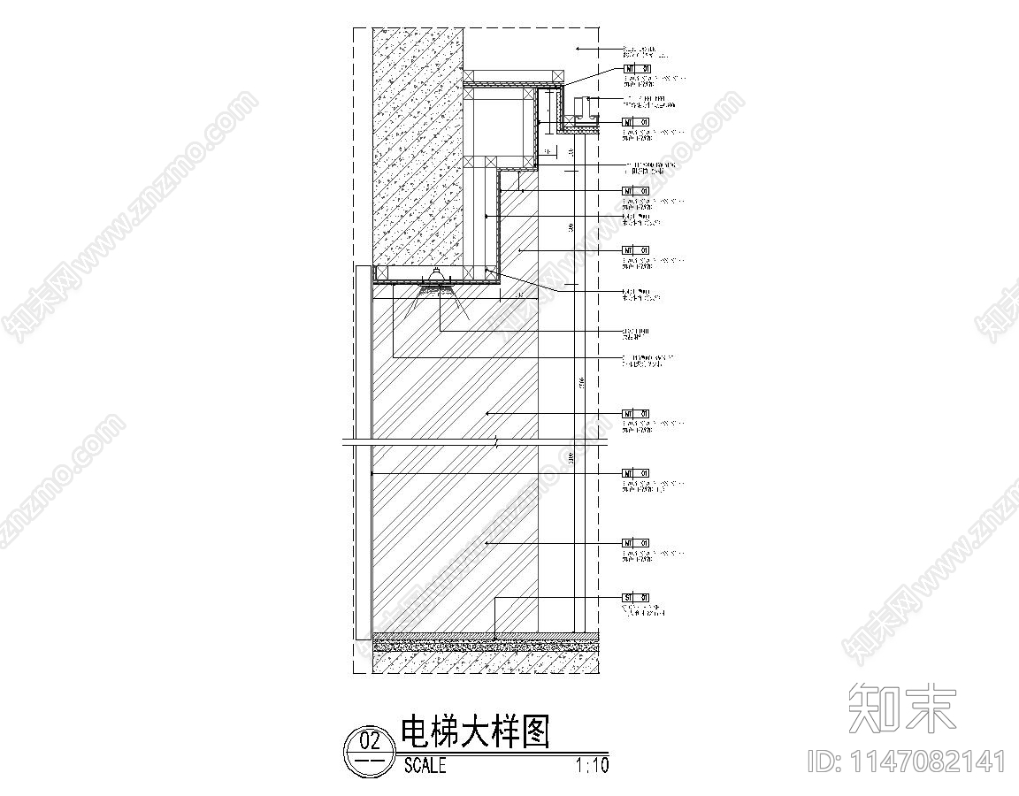 电梯节点cad施工图下载【ID:1147082141】