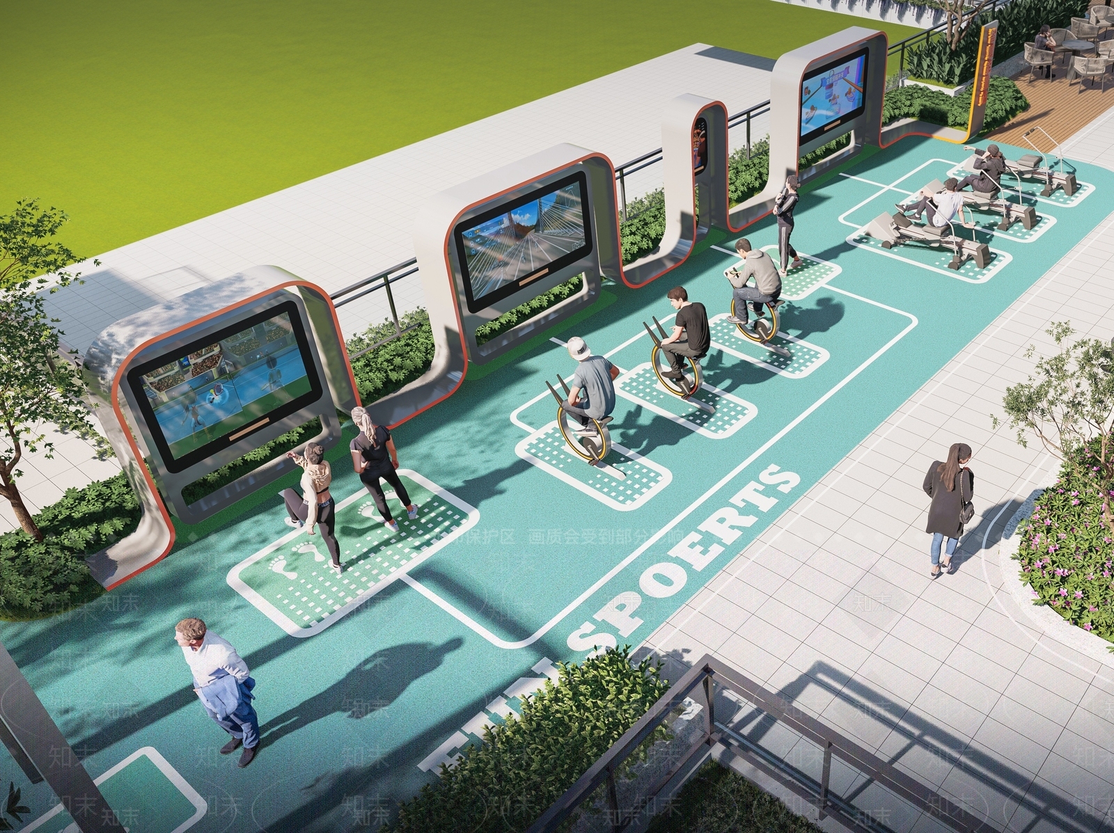 智慧娱乐健身设施SU模型下载【ID:1147083225】