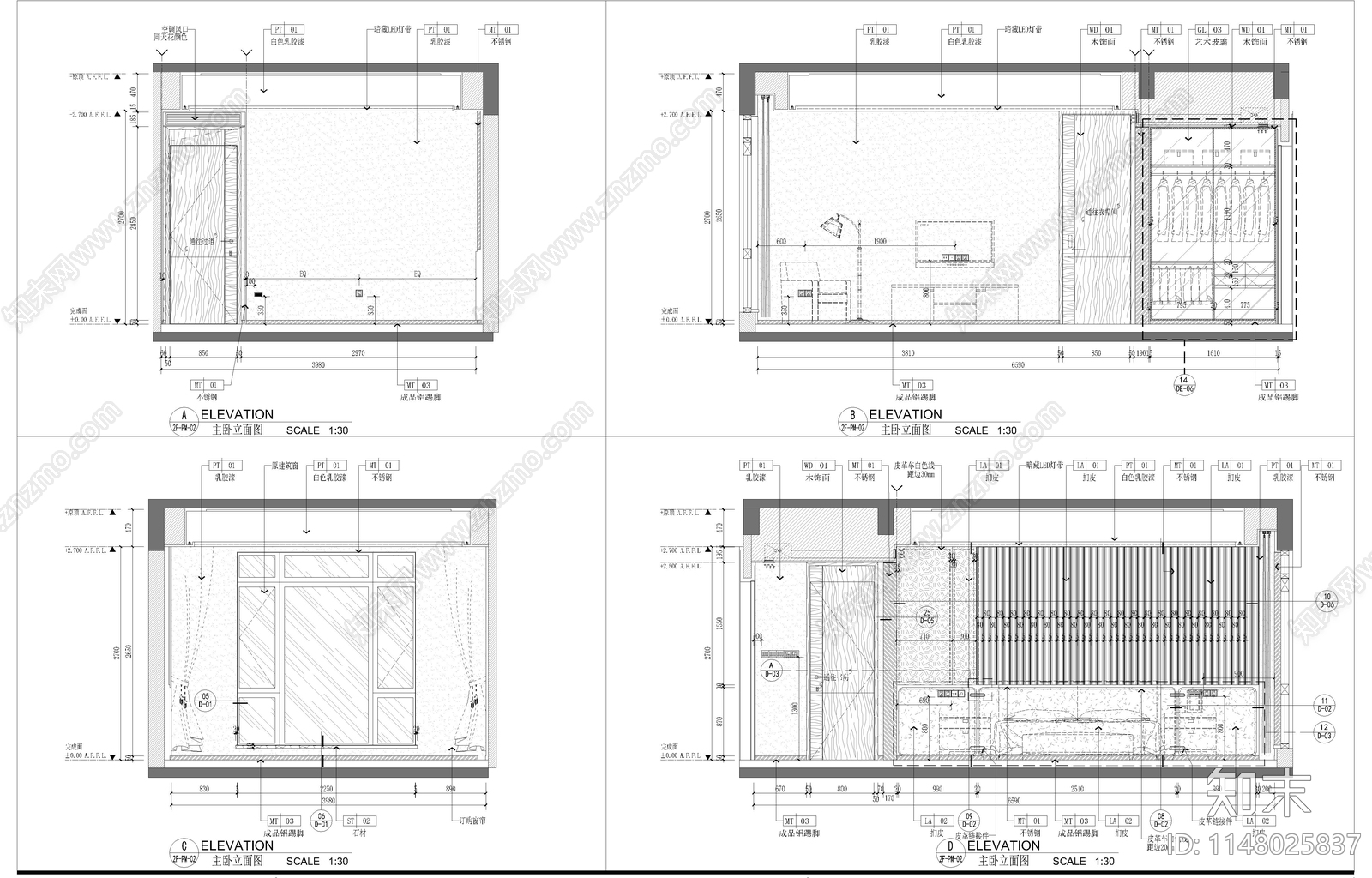 家居客厅室内cad施工图下载【ID:1148025837】