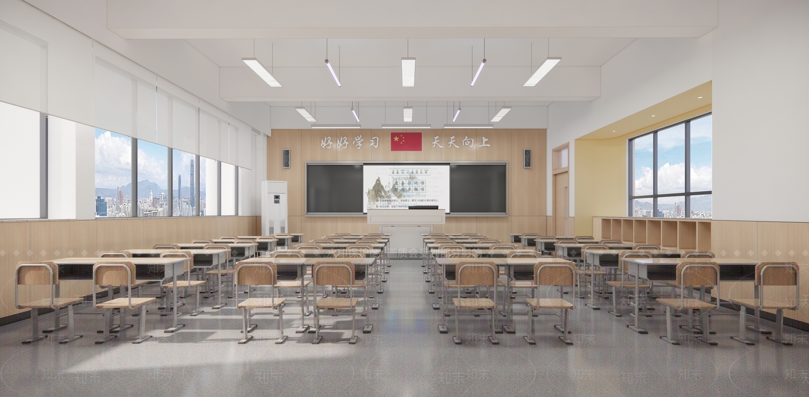 现代学校室SU模型下载【ID:1147567269】