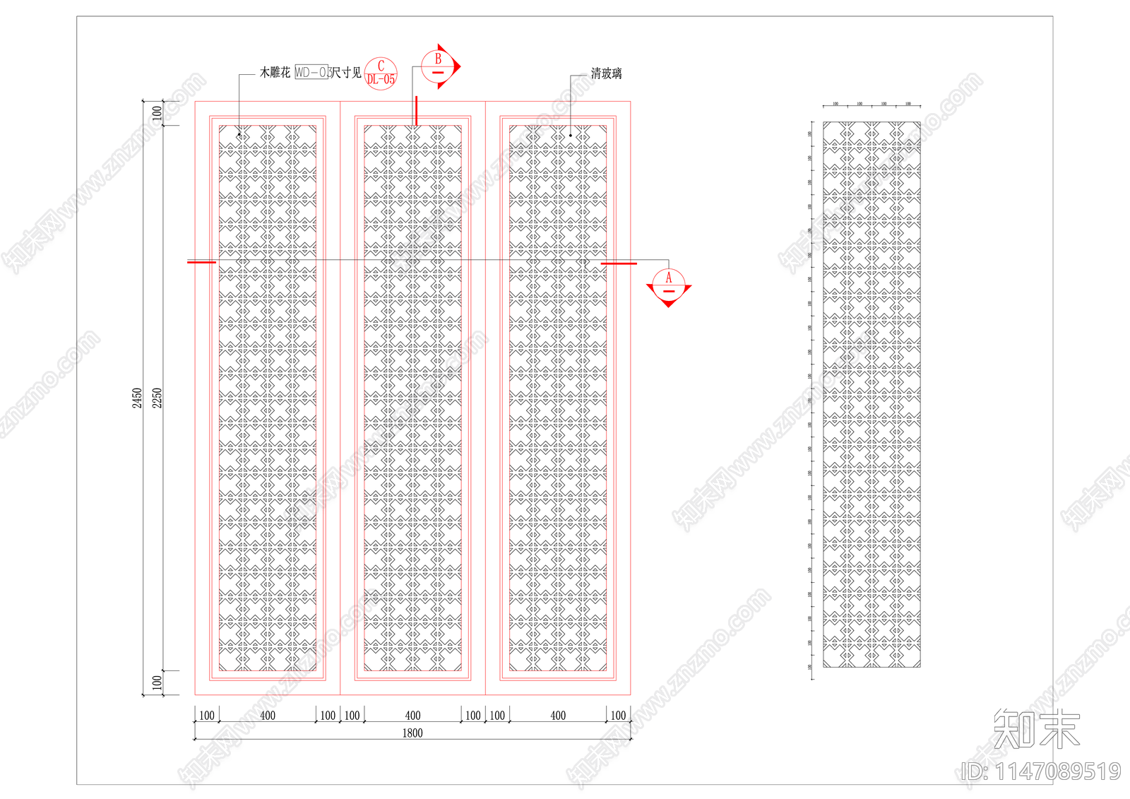 折叠门节点施工图下载【ID:1147089519】