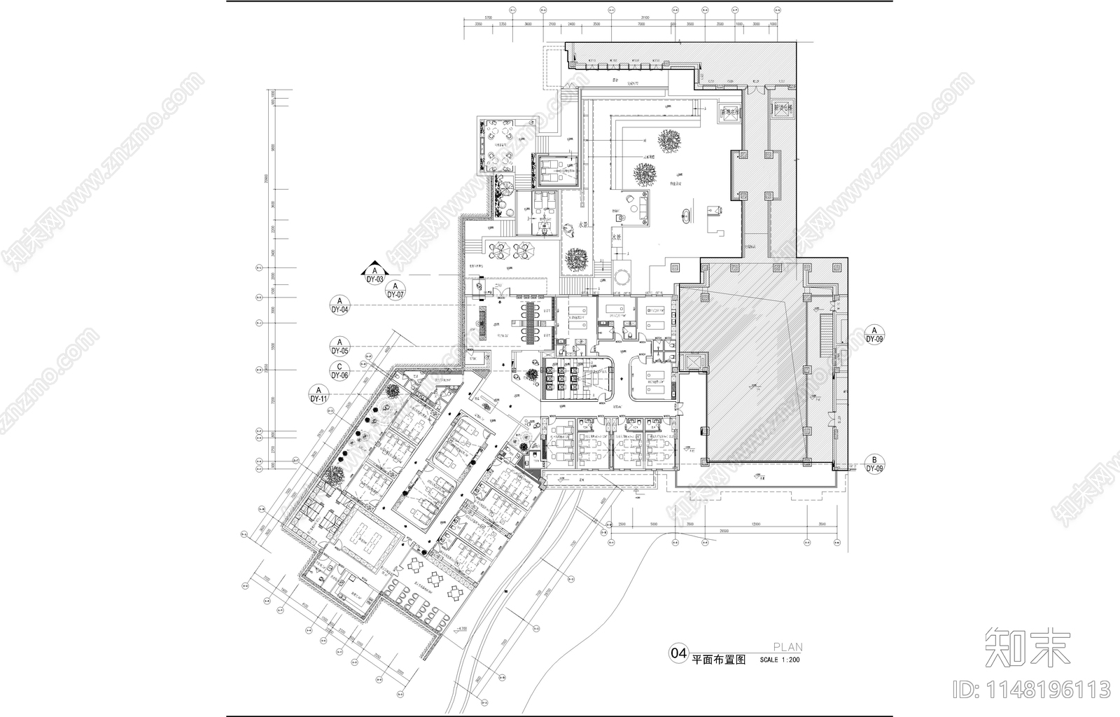 spa会所室内cad施工图下载【ID:1148196113】