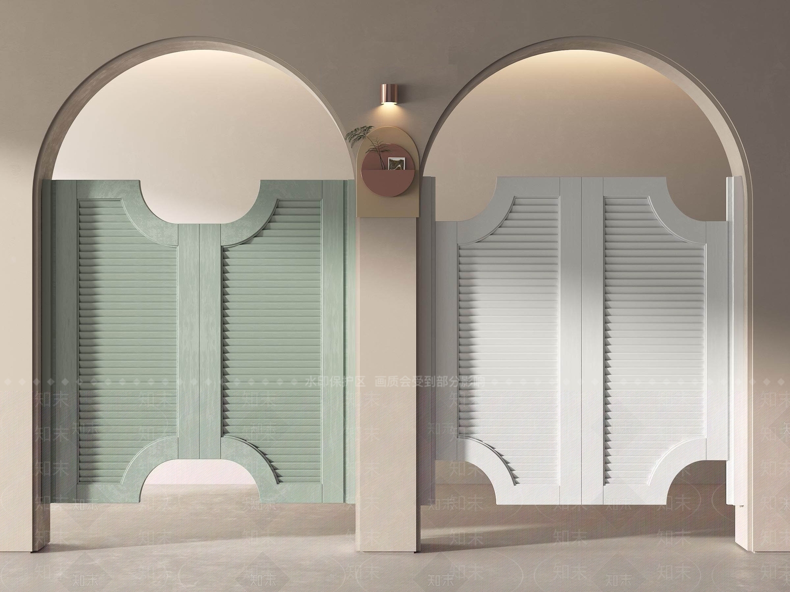 地中海田园风格牛仔门SU模型下载【ID:1147095110】