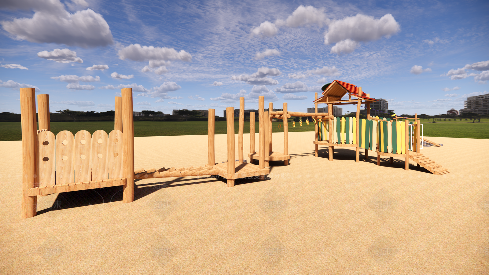 滑索组合玩具SU模型下载【ID:1147100501】