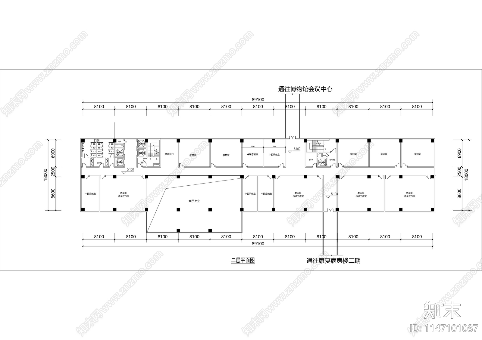 科研综合办公楼建筑cad施工图下载【ID:1147101087】