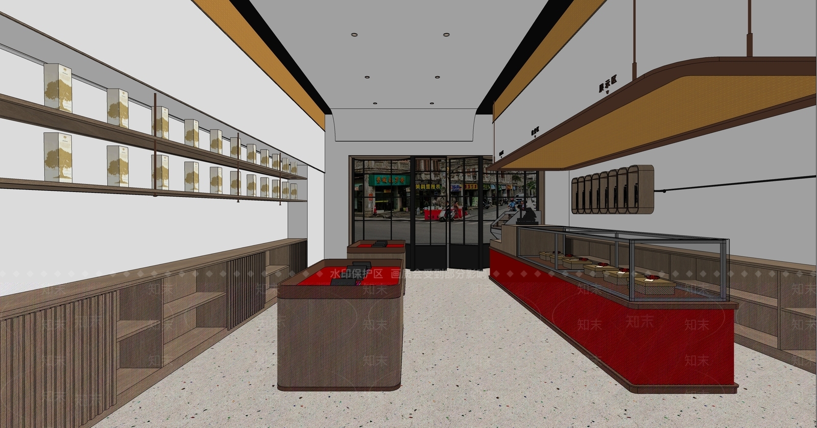 现代西米饼店SU模型下载【ID:1147102180】