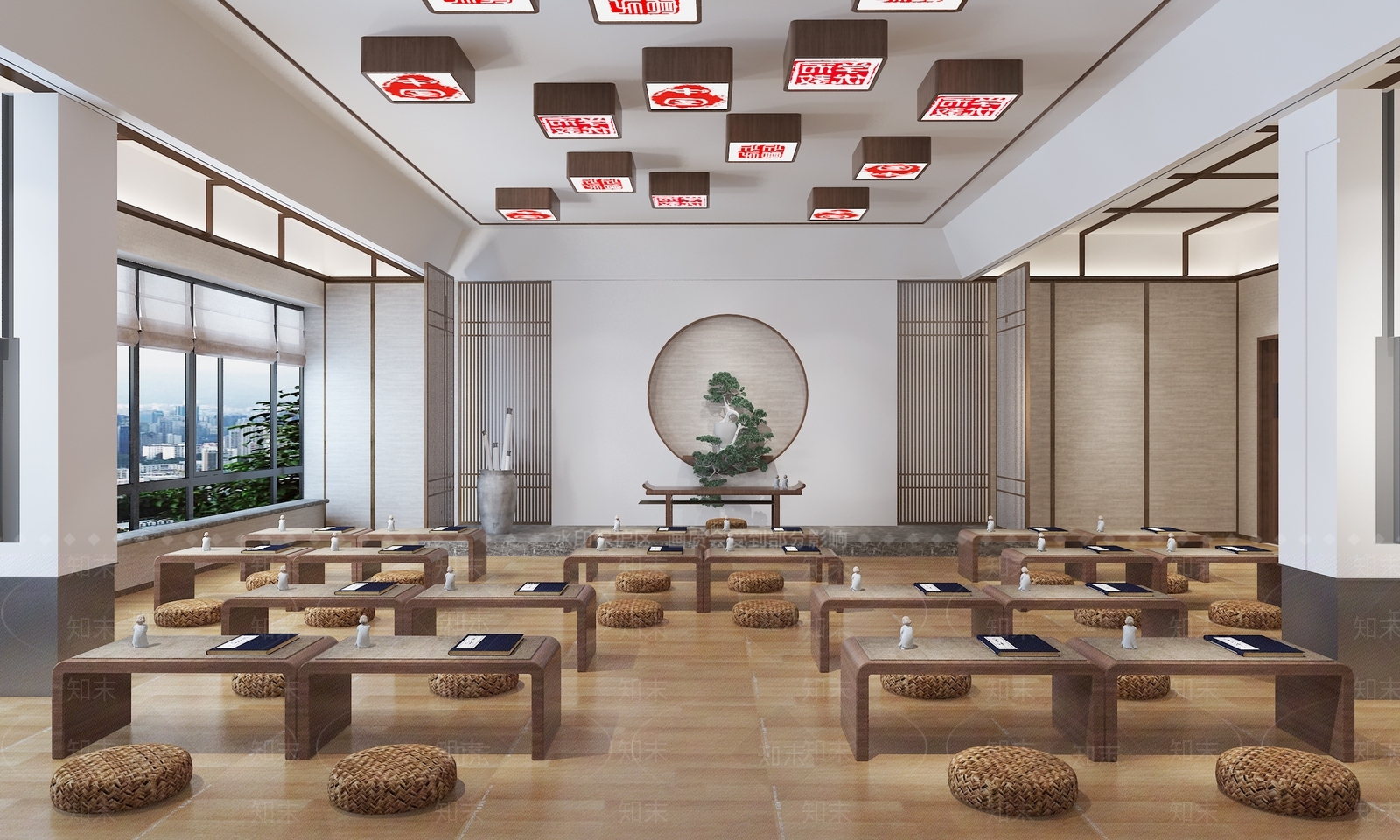 中式国学教室SU模型下载【ID:1147102158】