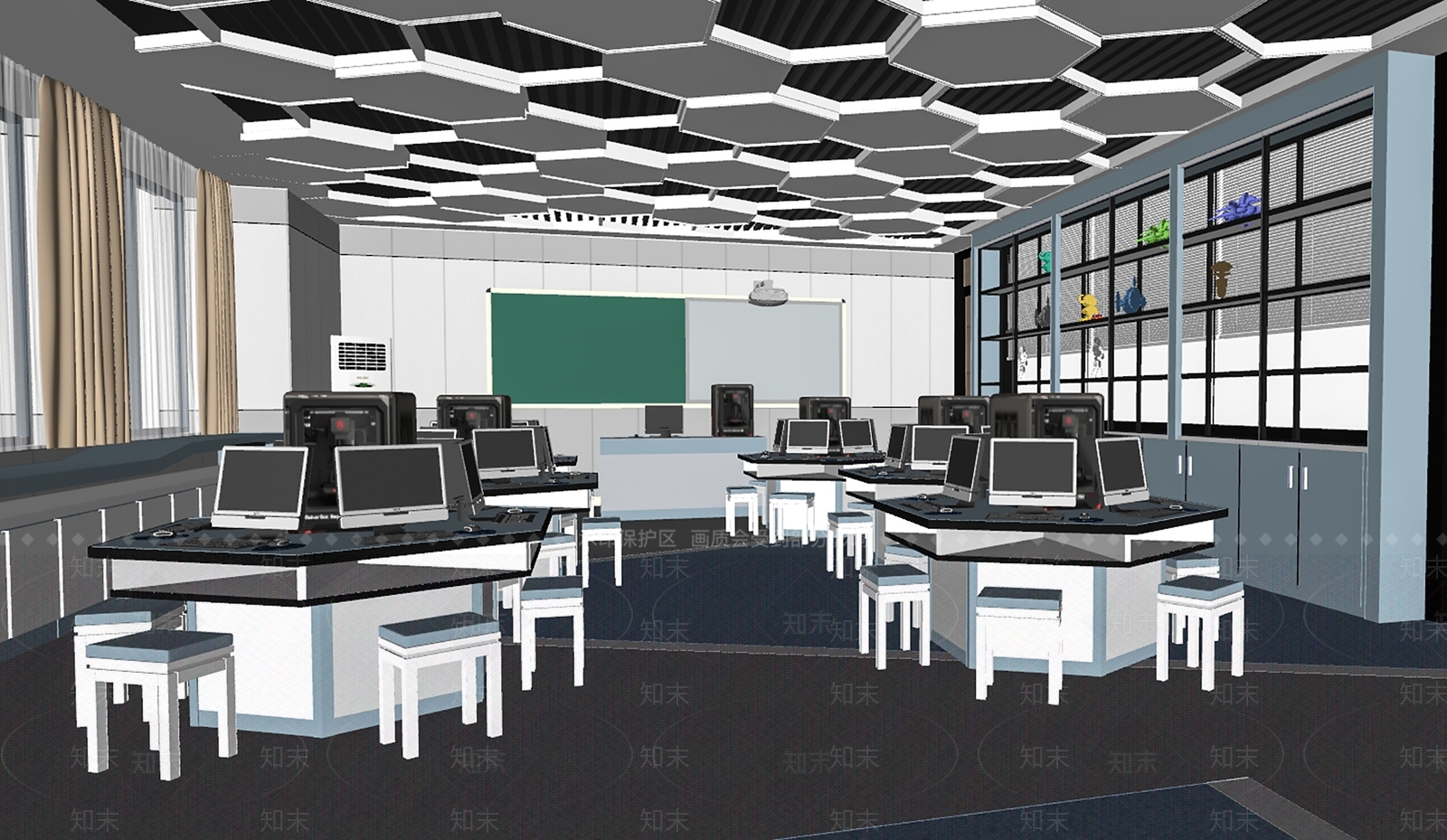 3d打印教室SU模型下载【ID:1147103254】