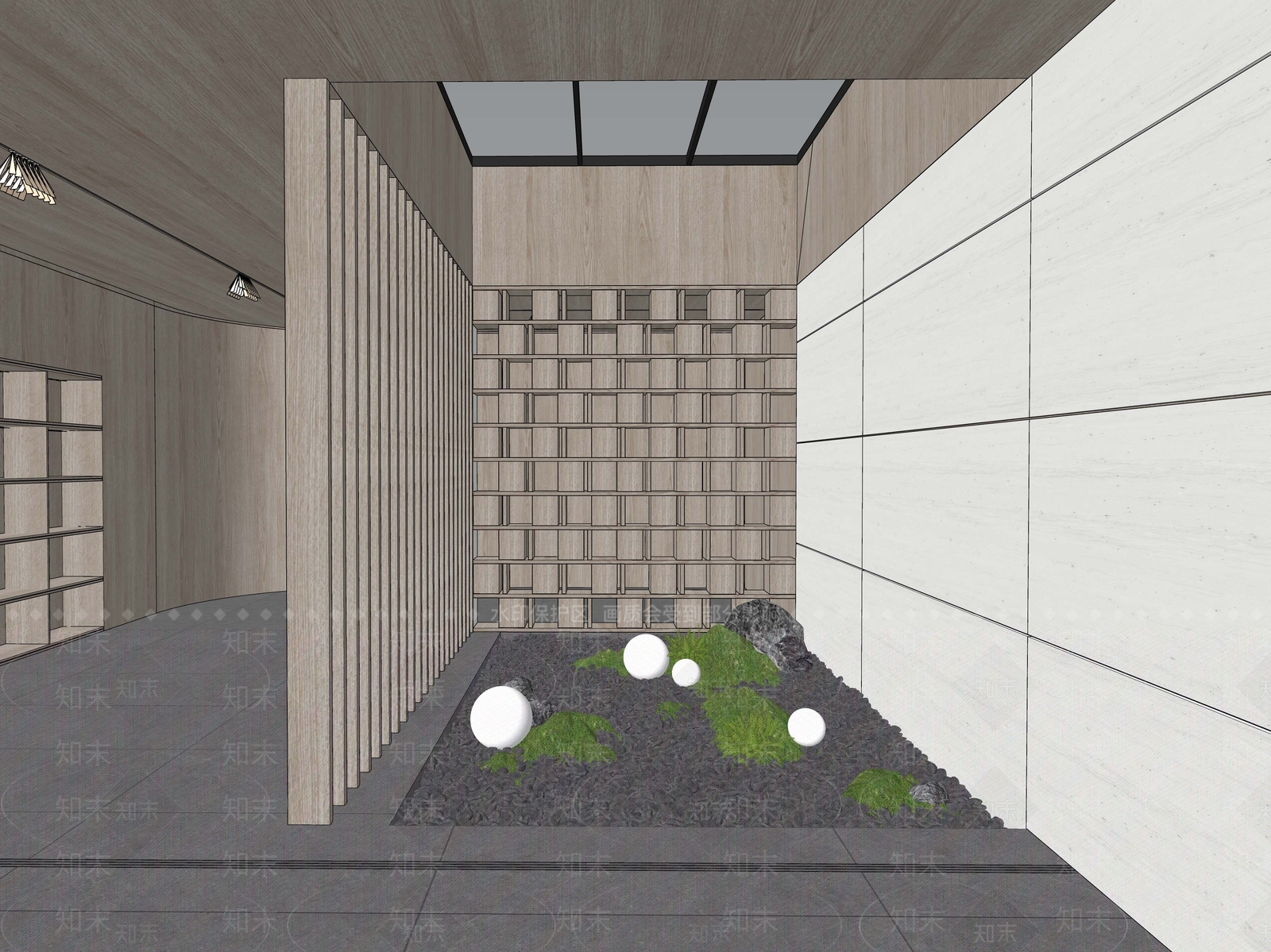 现代室内造景SU模型下载【ID:1147103220】