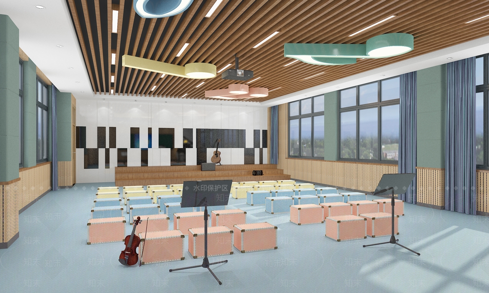 学校音乐教室SU模型下载【ID:1147105408】