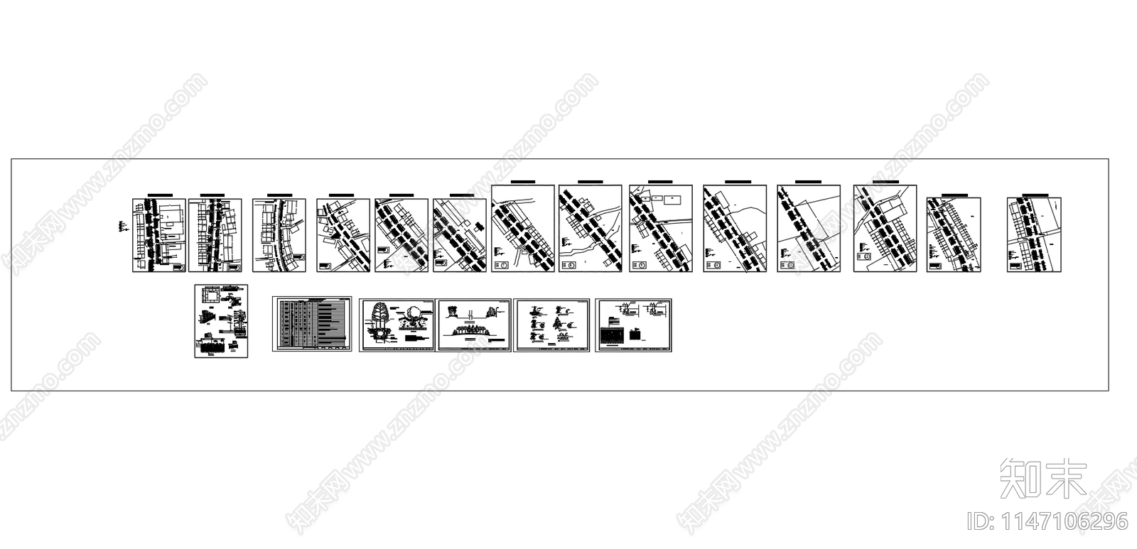 道路两侧绿化提升工程示意图cad施工图下载【ID:1147106296】