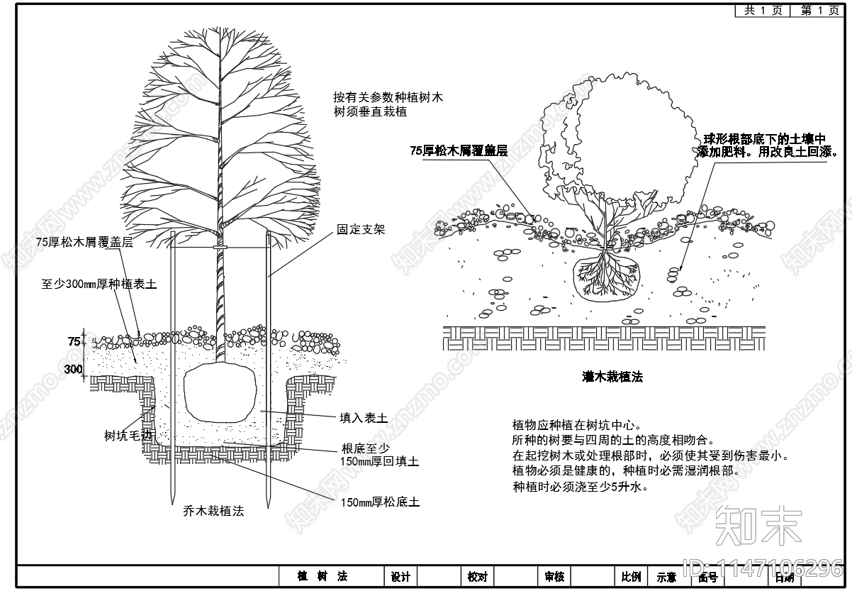 道路两侧绿化提升工程示意图cad施工图下载【ID:1147106296】