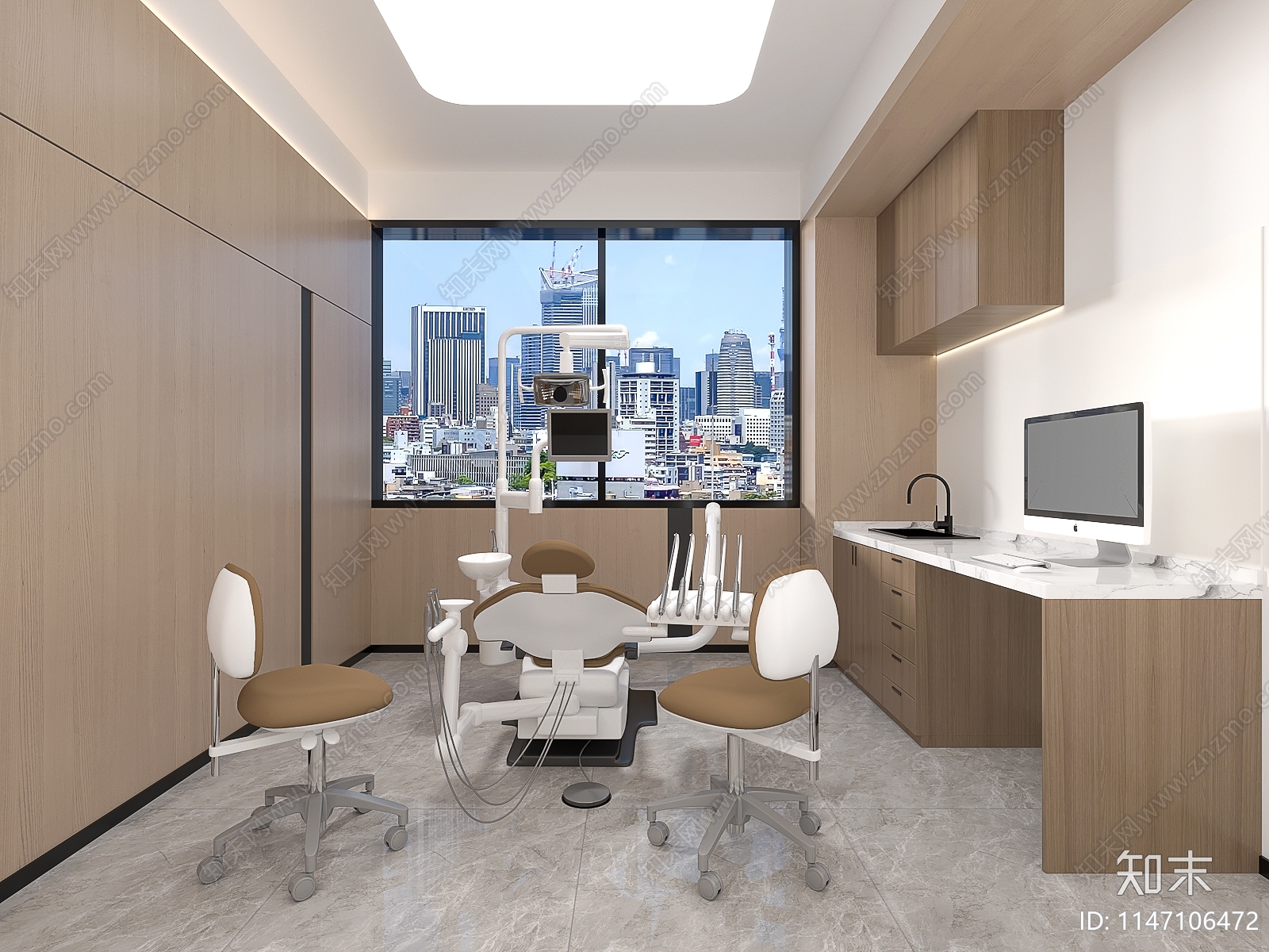 现代口腔诊所室内cad施工图下载【ID:1147106472】