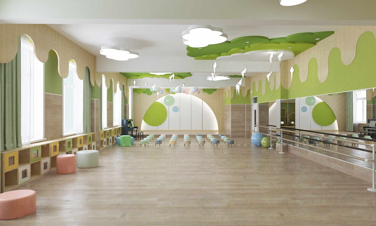 儿童卡通舞蹈室3D模型下载【ID:1147106393】