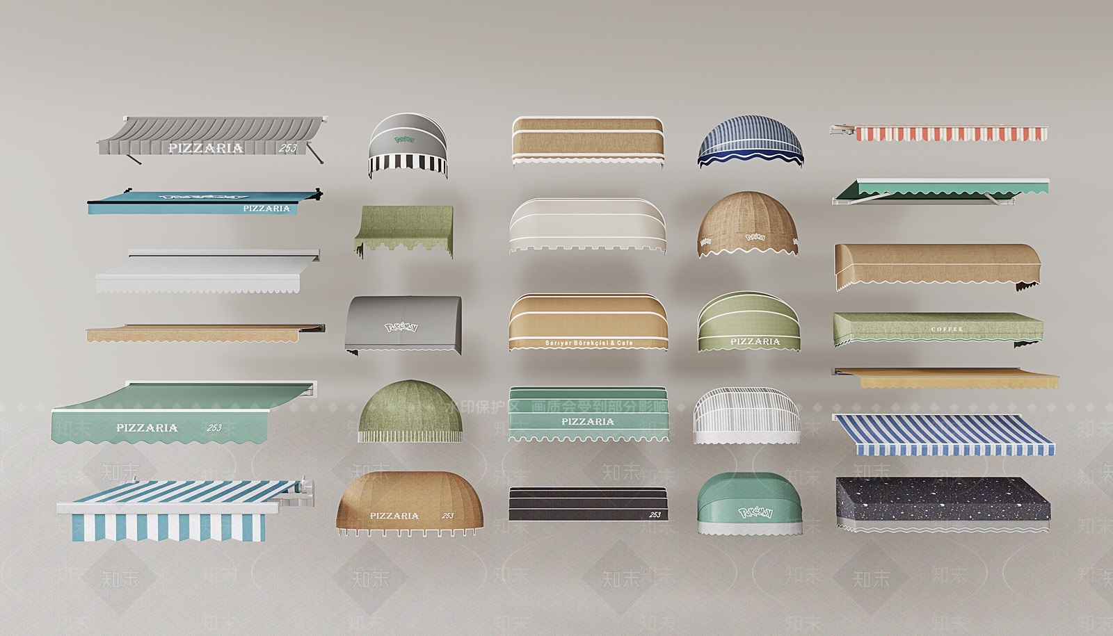 现代遮阳棚SU模型下载【ID:1147110661】