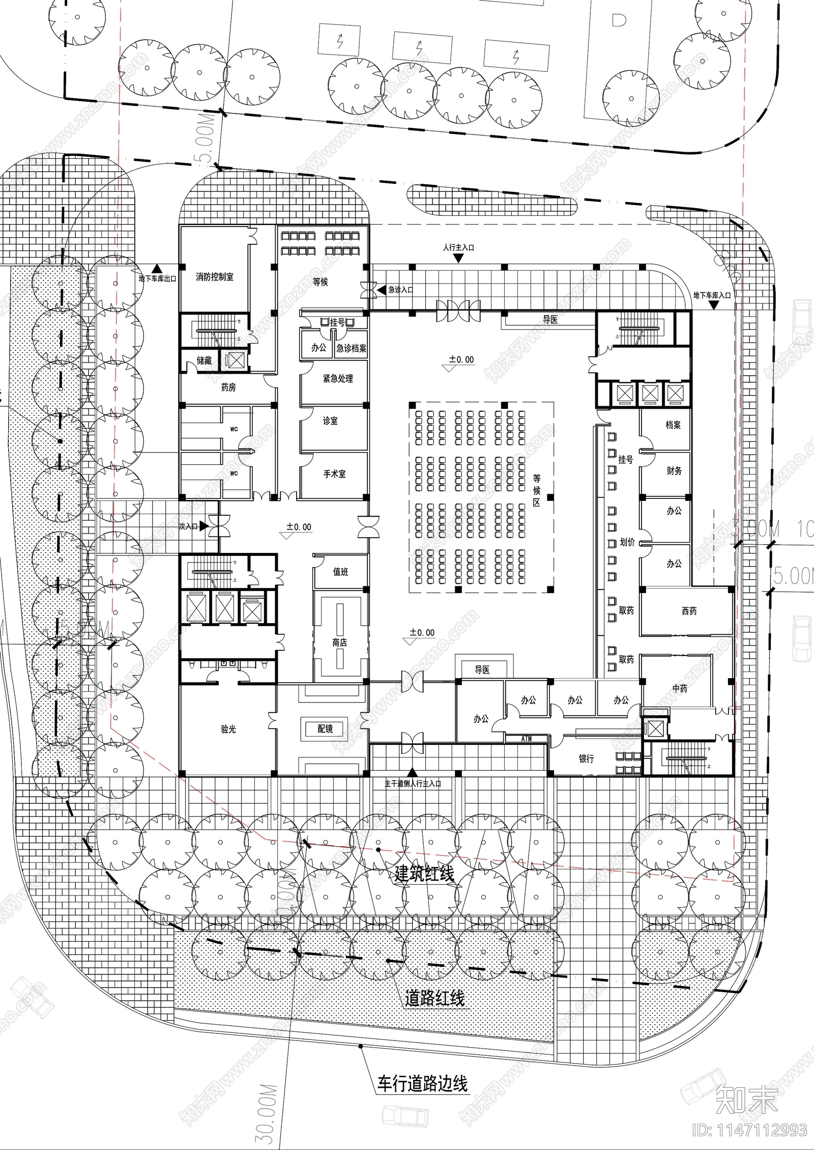 综合医院平面施工图下载【ID:1147112993】