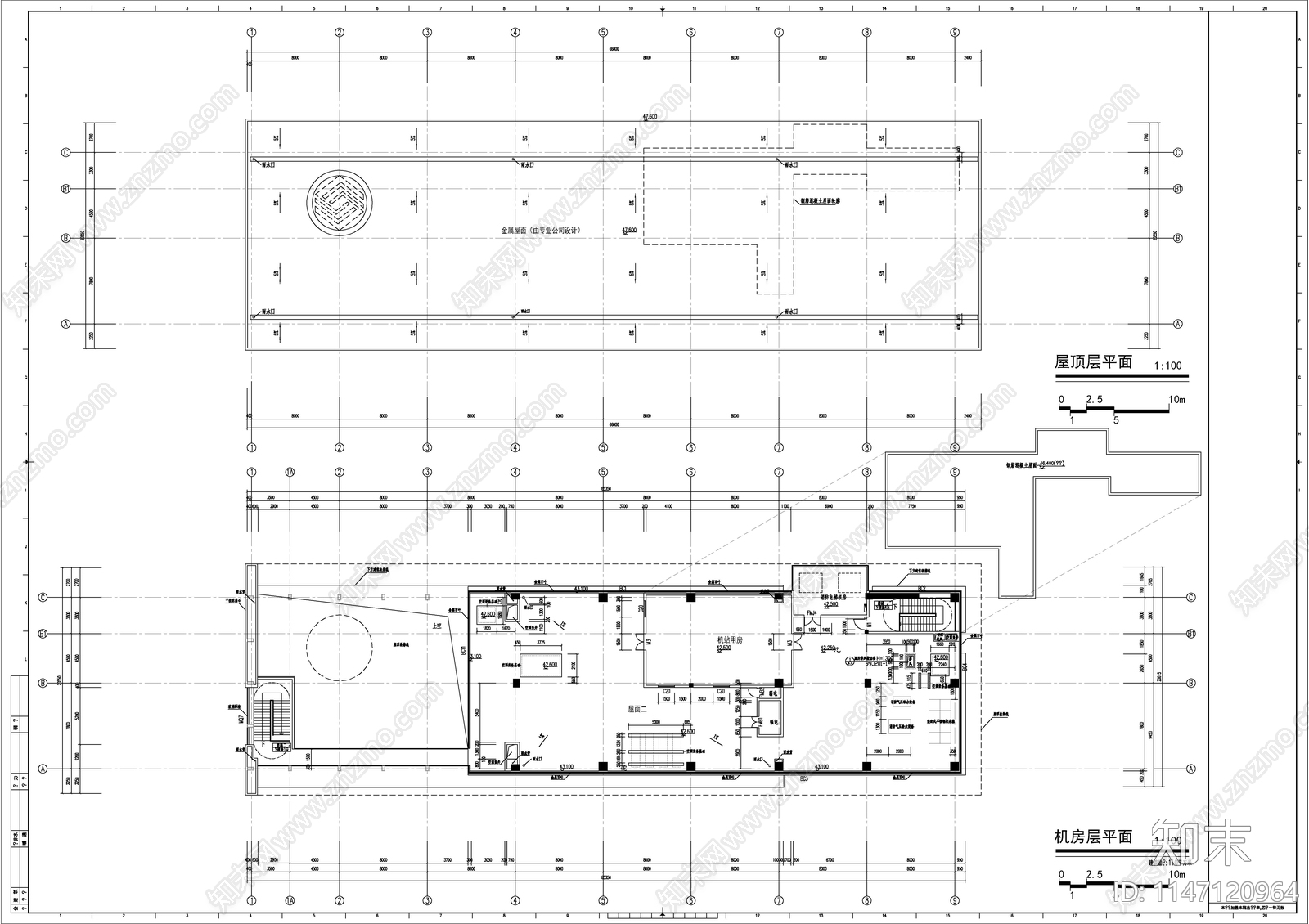 办公楼建筑图cad施工图下载【ID:1147120964】