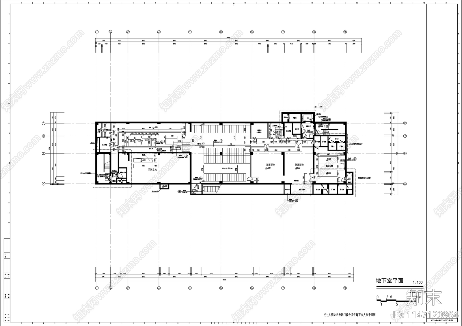 办公楼建筑图cad施工图下载【ID:1147120964】