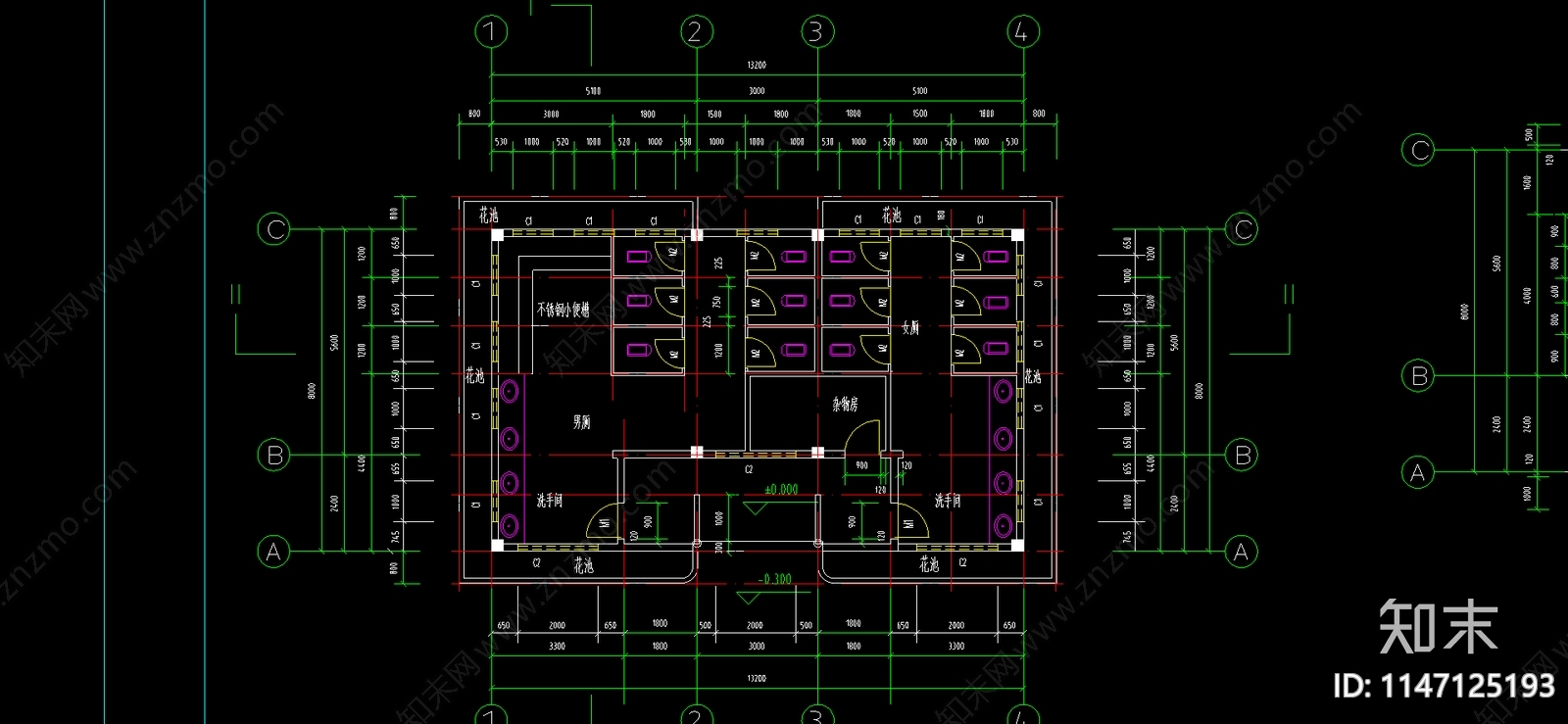 最新200套公共厕所建筑cad施工图下载【ID:1147125193】