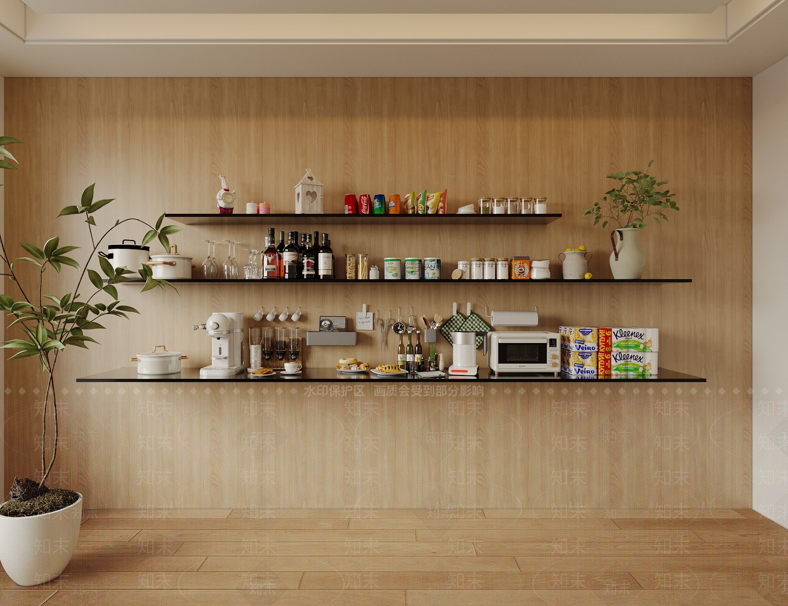 厨房用品组合SU模型下载【ID:1147124928】